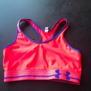 Pink under armour sports bra. Size medium